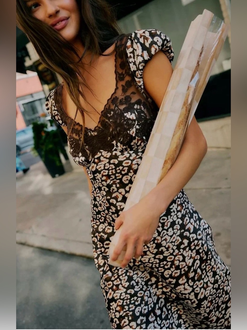 Free People Butterfly Babe Maxi Dress cheetah size S